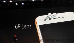 6Lens kamera depan Oppo F3 Plus Gold